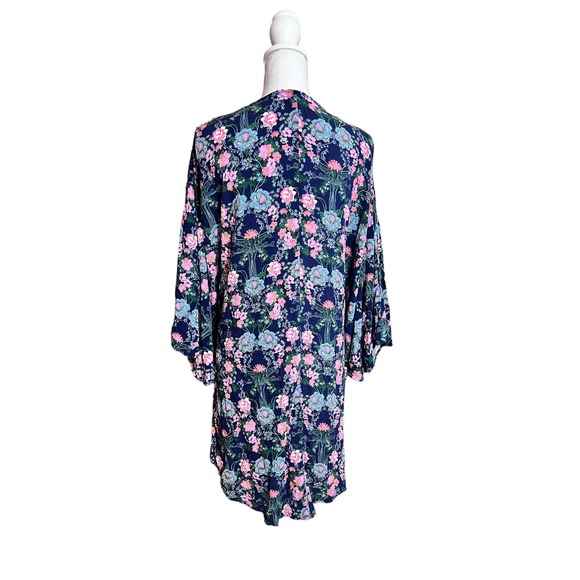 JODIFL women's‎ Floral kimono Cardigan size medium blue - Picture 2 of 5